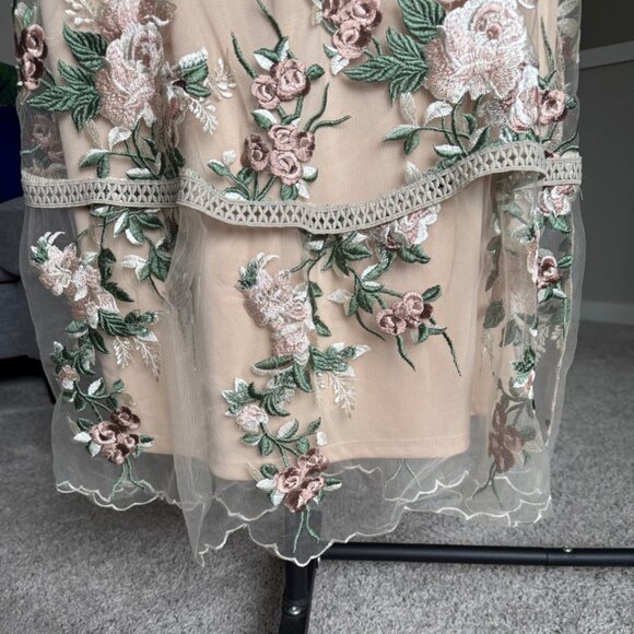 NEW Bohme Peach Midi Dress - Picture 5 of 6